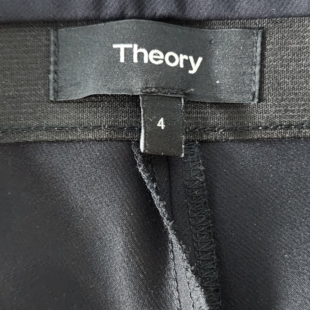 Theory Thaniel Neoteric Black Slim Fit Stretch Ankle Pants Size 4 I077201R - Picture 5 of 9